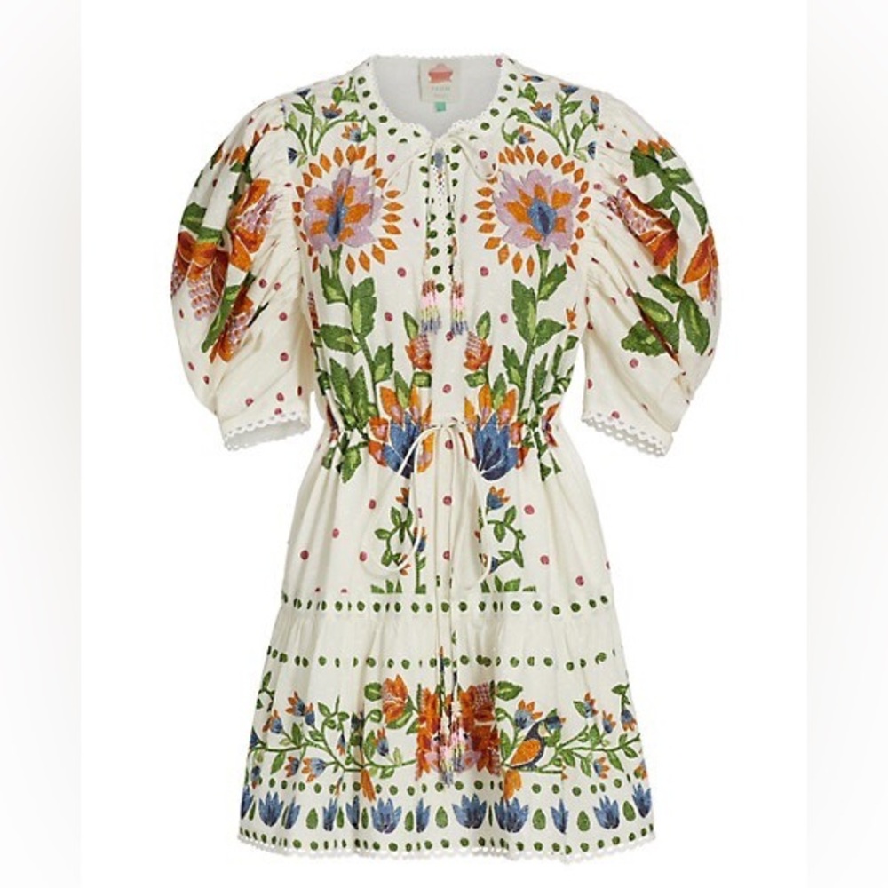 Farm Rio Summer Garden cotton mini dress size small
